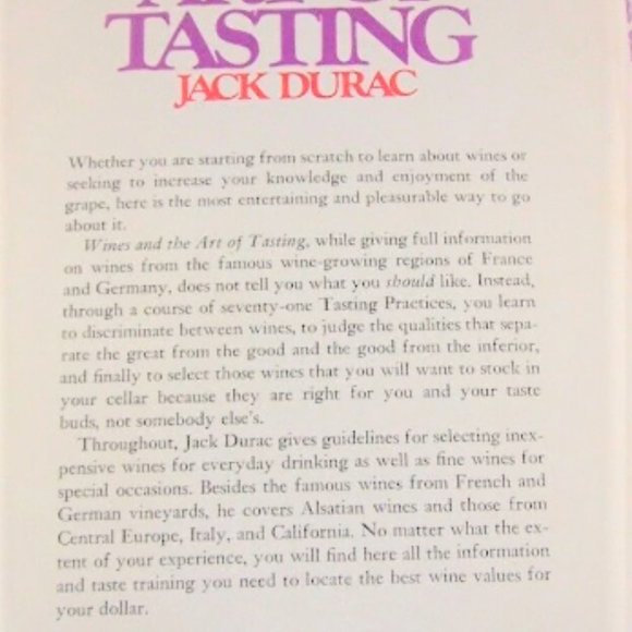 1st Ed. 1974 Wines and the ART of TASTING Jack Durac Wine Making Guide - Picture 4 of 5